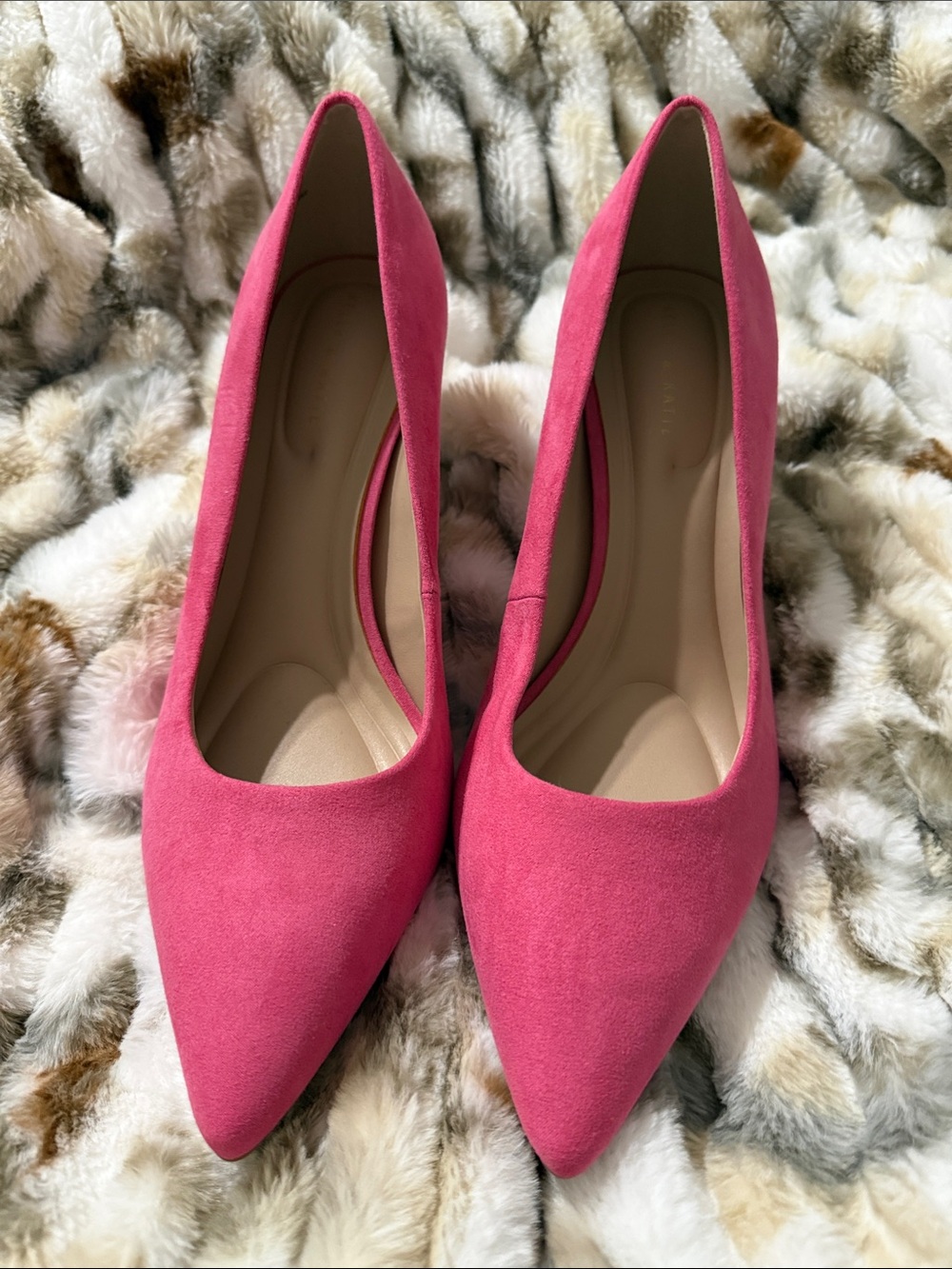 Pointed-Toe High Heels in Fuchsia Pink, never worn.